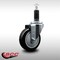 Service Caster 4'' SS Black Poly Wheel Swivel 1-1/8'' Expanding Stem Caster SCC-SSEX20S414-PPUB-BLK-118 - alternate 3